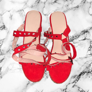Womens Wedge Heels Red Size 10.5